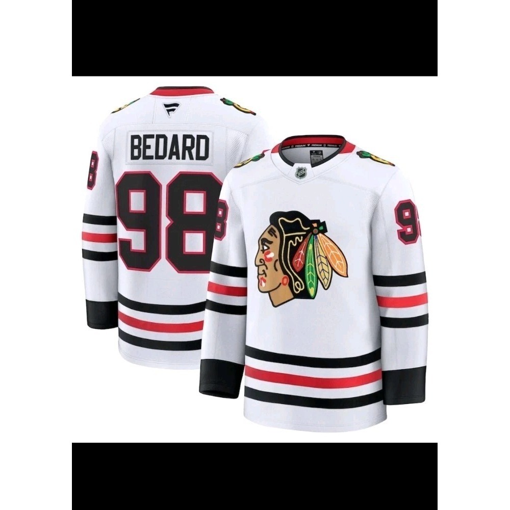 Chicago Blackhawks Connor Bedard #98 Fanatics White Away Premium NHL Jersey - 52